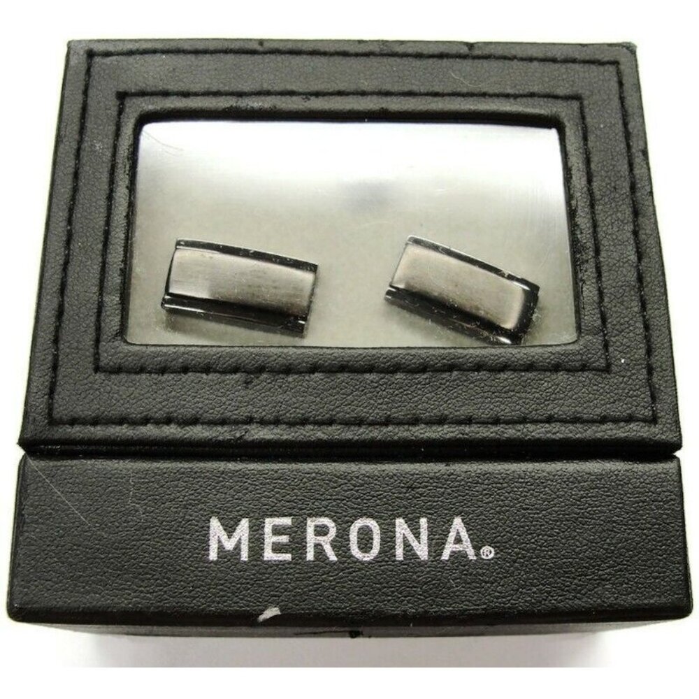 Merona Bar Cufflinks Brushed Finish Tux Shirt Dress Suit New in Box